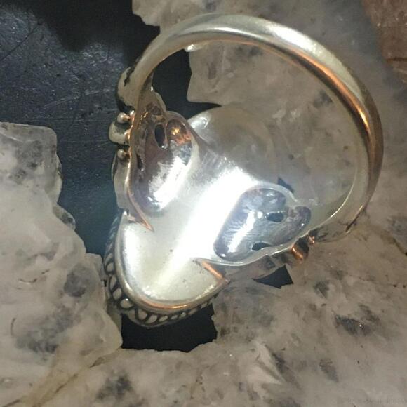 Carolyn Pollack Southwestern Style Sterling Oval Mother of Pearl Ring For Women - Picture 7 of 10